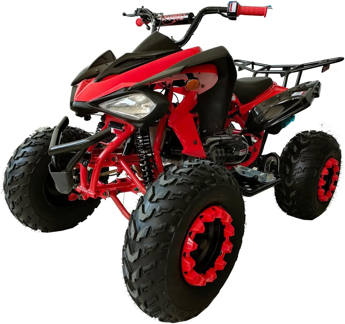 X-PRO Panther 200 Sports ATV with LED Headlights Automatic Transmission with Reverse, Big 23"/22" Tires! (Orange, Factory Package)