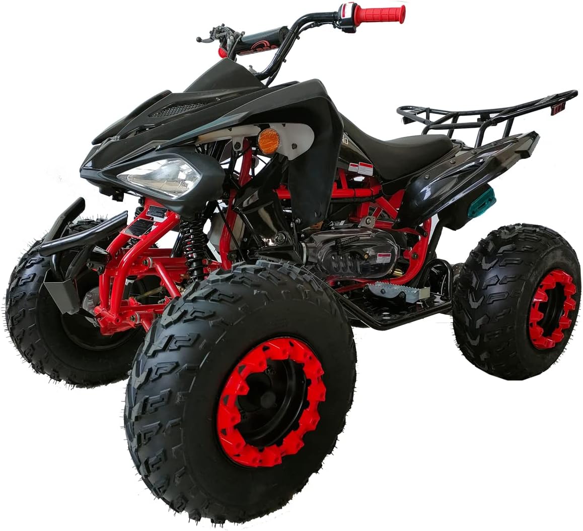 X-PRO Panther 200 Sports ATV with LED Headlights Automatic Transmission with Reverse, Big 23"/22" Tires! (Orange, Factory Package)
